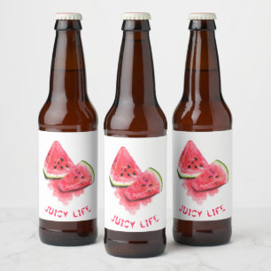 Etiqueta Para Botella De Cerveza Etiqueta de botella de sandía dulce con texto pers
