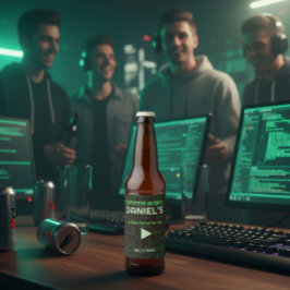Etiqueta Para Botella De Cerveza Etiqueta de cerveza Alerta del sistema para desped