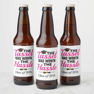 Etiqueta Para Botella De Cerveza Etiqueta de cerveza de graduación Tassel Worth Has