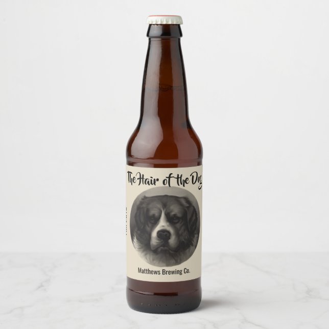 Etiqueta Para Botella De Cerveza Etiqueta de cerveza de Personalizado de perro de S (Anverso)