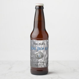 Etiqueta Para Botella De Cerveza Etiqueta de cerveza Metalizado Faux Hammered