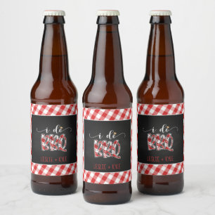 Etiqueta Para Botella De Cerveza Etiqueta de frasco de cerveza de barbacoa - rojo -