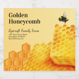 Etiqueta Para Botella De Cerveza Etiqueta de la caja de miel de abeja y peine de co