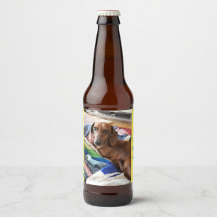 Etiqueta Para Botella De Cerveza Etiqueta de la cerveza del Dachshund del Brew del