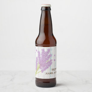 Etiqueta Para Botella De Cerveza ETIQUETA DE LA CERVEZA - lavanda, púrpura, flor, f