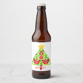 Etiqueta Para Botella De Cerveza Etiqueta de la cerveza Mod Scandi Holiday