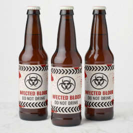 Etiqueta Para Botella De Cerveza Etiqueta de no beber sangre infectada para bebidas