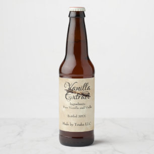 Etiqueta Para Botella De Cerveza Etiqueta de Personalizado de extracción de vainill