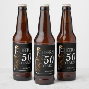 Etiqueta Para Botella De Cerveza ETIQUETA DE VINO - ¡ánimo a los 50 años!