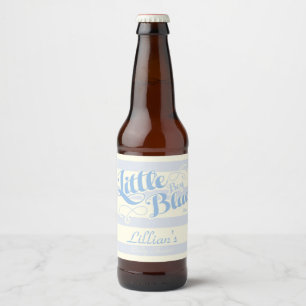 Etiqueta Para Botella De Cerveza Etiqueta de vino Baby Shower azul de Little Boy