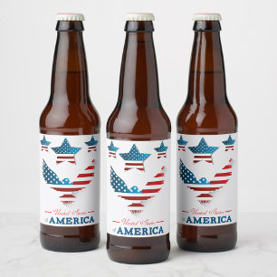Etiqueta Para Botella De Cerveza Etiqueta de vino de Estados Unidos de América