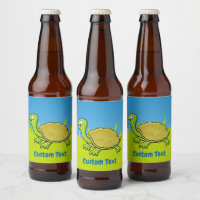 Etiqueta de vino de tortuga personalizado