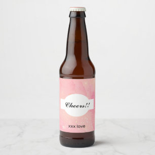 Etiqueta Para Botella De Cerveza etiqueta de vino espumoso rosado de galaxia