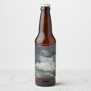 Etiqueta Para Botella De Cerveza Etiqueta del frasco de cielo nublado