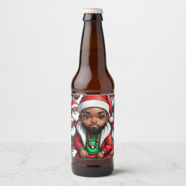 Etiqueta Para Botella De Cerveza Etiqueta del frasco de Dope Santa Beer