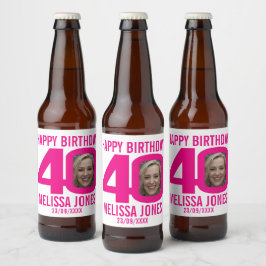 Etiqueta Para Botella De Cerveza Etiqueta del nombre de la foto del personalizado R
