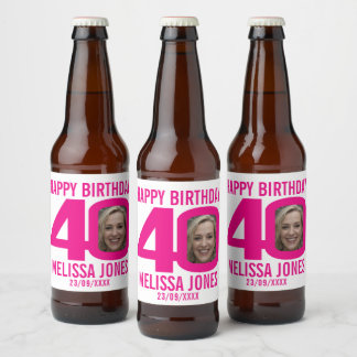 Etiqueta Para Botella De Cerveza Etiqueta del nombre de la foto del personalizado R