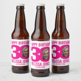 Etiqueta Para Botella De Cerveza Etiqueta del nombre de la foto del personalizado R