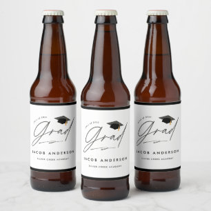 Etiqueta Para Botella De Cerveza Etiqueta Personalizada de Graduación Nombre Person