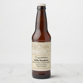 Etiqueta Para Botella De Cerveza Facultad de Derecho Abogado Paralegal Graduado Con
