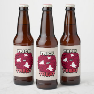 Etiqueta Para Botella De Cerveza Fantasmas voladores