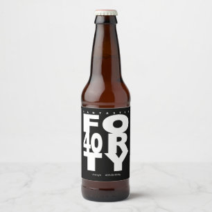 Etiqueta Para Botella De Cerveza Fantástico Fiesta de cumpleaños número 40