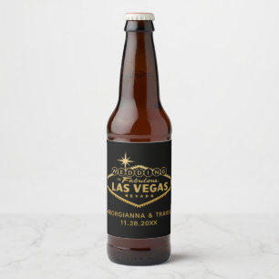 Etiqueta Para Botella De Cerveza Favor de la boda personalizada en Las Vegas