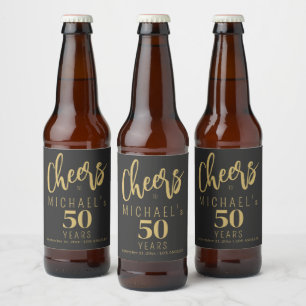 Etiqueta Para Botella De Cerveza Felicitaciones modernas a 50 años etiqueta de cump