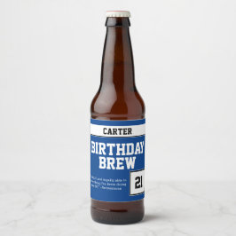 Etiqueta Para Botella De Cerveza Feliz cumpleaños Brew