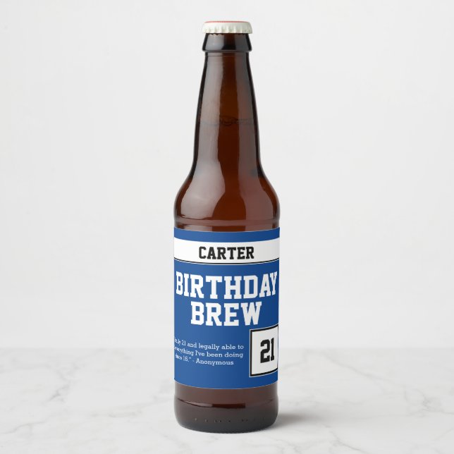 Etiqueta Para Botella De Cerveza Feliz cumpleaños Brew (Anverso)