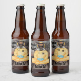 Etiqueta Para Botella De Cerveza Feliz cumpleaños Hazmat Suit Quarantine Covid-19