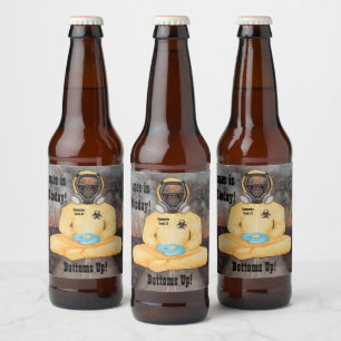 Etiqueta Para Botella De Cerveza Feliz cumpleaños Hazmat Suit Quarantine Covid-19