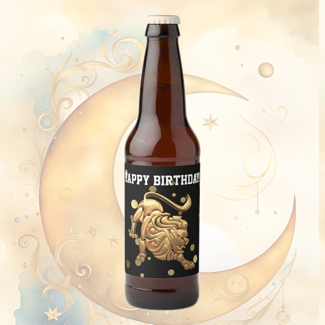 Etiqueta Para Botella De Cerveza Feliz cumpleaños Leo (Subido por el creador)
