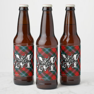 Etiqueta Para Botella De Cerveza Feliz escocés Clan MacLea Livingstone Tartán