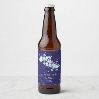 Etiqueta Para Botella De Cerveza Feliz y brillante, feriado