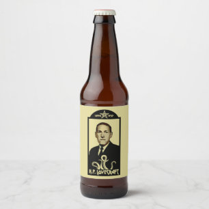 Etiqueta Para Botella De Cerveza Festival de fans de H.P. Lovecraft