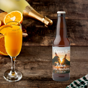 Etiqueta Para Botella De Cerveza fiesta de 21 años para los chicos vitorea la cerve