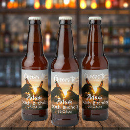 Etiqueta Para Botella De Cerveza fiesta de 30 años anima a los chicos por la cervez