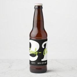 Etiqueta Para Botella De Cerveza Fiesta de cumpleaños 21 moderna y de moda