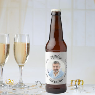 Etiqueta Para Botella De Cerveza Fiesta de cumpleaños de plata con leyenda del mito