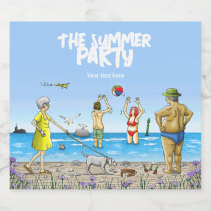 Etiqueta Para Botella De Cerveza Fiesta de Cumpleaños de Verano
