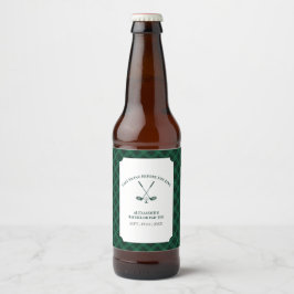 Etiqueta Para Botella De Cerveza Fiesta de Despedida de Soltero de Golf en Cuadros