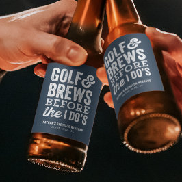 Etiqueta Para Botella De Cerveza Fiesta de golf y cervezas antes de la despedida de