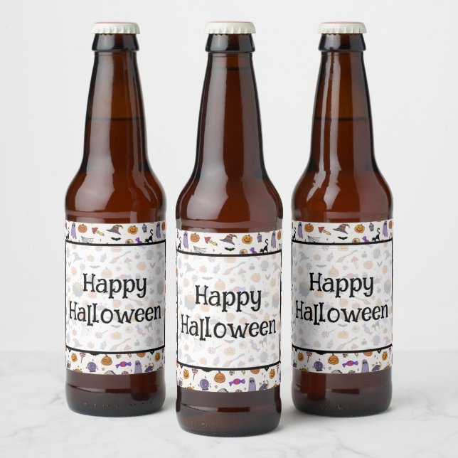 Etiqueta Para Botella De Cerveza Fiesta de Halloween (Botellas)