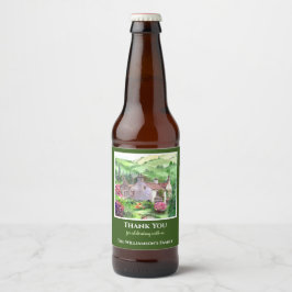 Etiqueta Para Botella De Cerveza Fiesta de inauguración Rydal Mount Casa William Wo