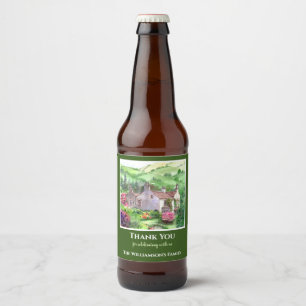 Etiqueta Para Botella De Cerveza Fiesta de inauguración Rydal Mount Casa William Wo