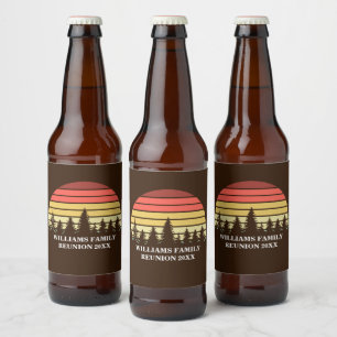 Etiqueta Para Botella De Cerveza Fiesta de Reunión Familiar Personalizada Atardecer