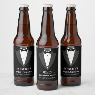 Etiqueta Para Botella De Cerveza Fiesta de Soltero Personalizada