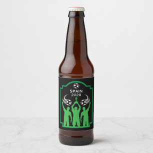 Etiqueta Para Botella De Cerveza Fiesta Europeo de Observación de Fútbol
