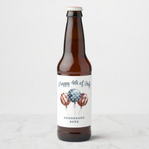 Etiqueta Para Botella De Cerveza Fiesta patriótico del 4 de julio